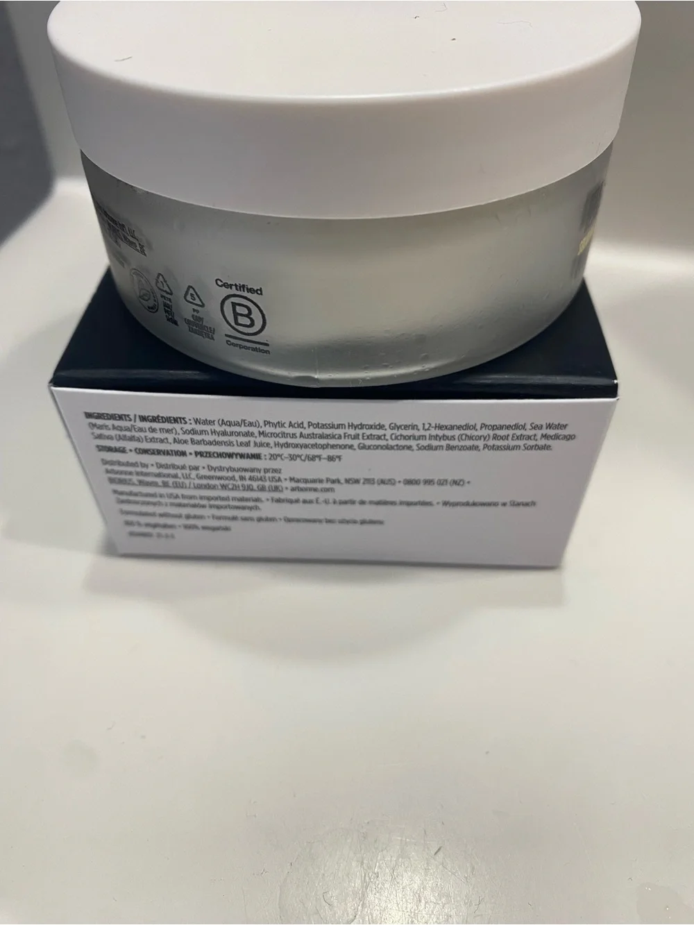 Arbonne Radiance Peel Pads - White and Black Packaging